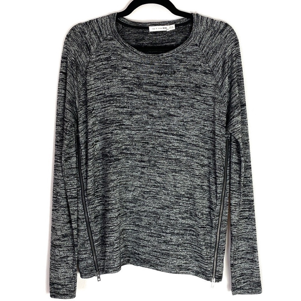 Rag & Bone black space dyed side zip top XS